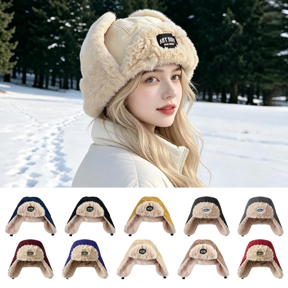 Winter Trapper Hat - Winter-Trapper-Mütze mit Kunstfell-Futter, Winddichte Ohrenklappe, Uschanka-Mütze,