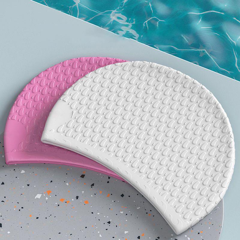 Swim Hat Silicone - Professionelle Silikon-Schwimmkappe mit Ohrenschutz-Design, hochelastisch, bequem,