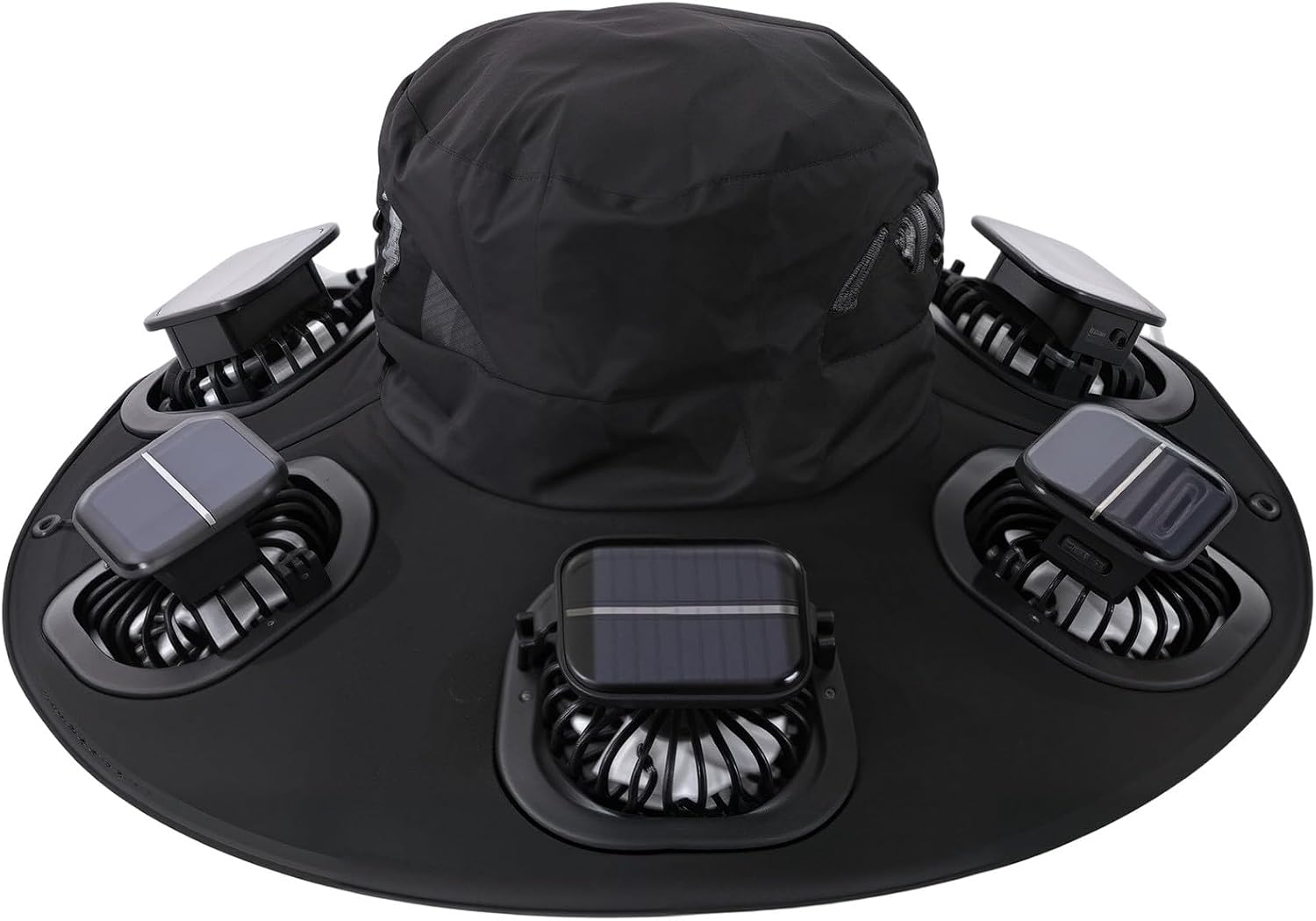 Visor Sun Hat - Solar-Ventilatorhut mit 6 Ventilatoren, atmungsaktiv, UV-Schutz,