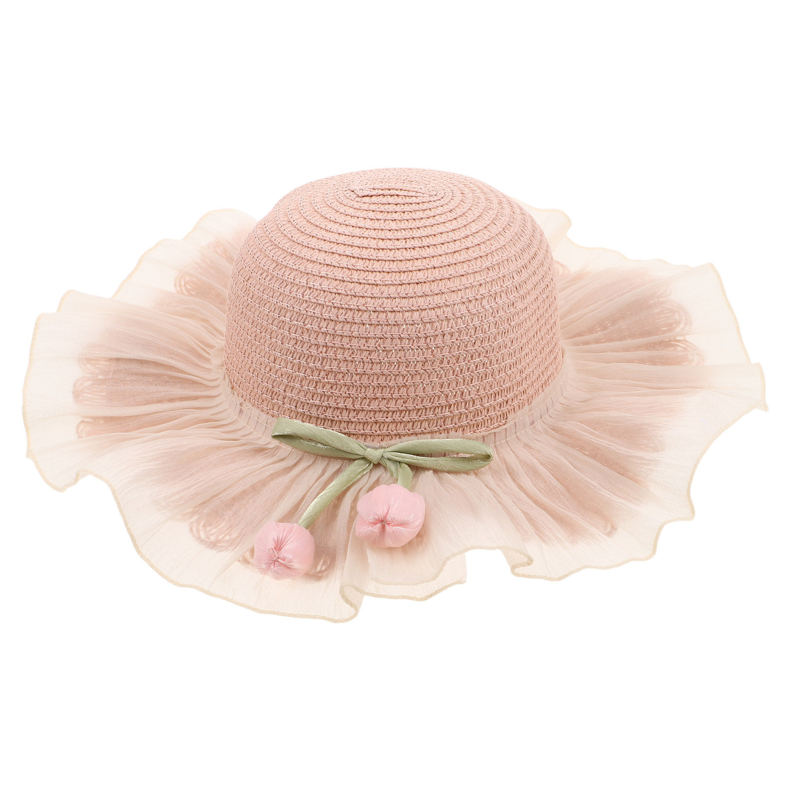 Sun Hat Wide Brim - Sommer-Strohhut für Mädchen, breite Krempe, atmungsaktiv,