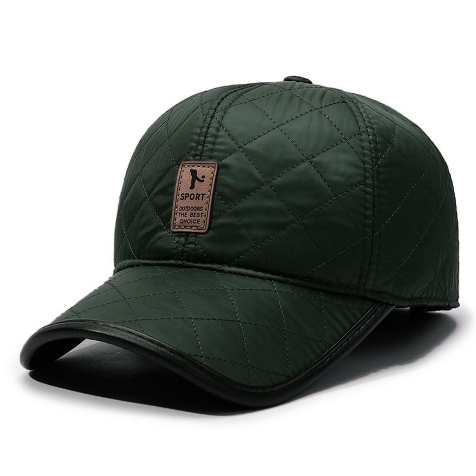 Winter Trapper Hat - Winter Männer PU Baseball Kappe Warme