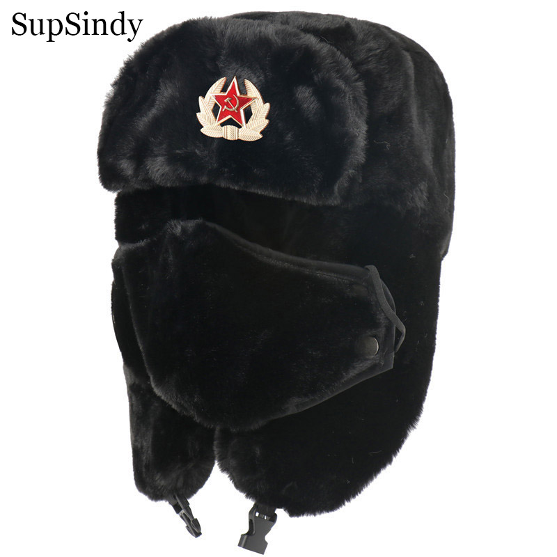 Winter Trapper Hat - SupSindy Armee Militär Sowjet CCCP Uschanka