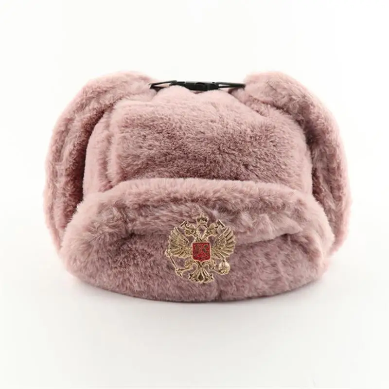 Winter Trapper Hat - Sowjetisches Abzeichen Ushanka Männer und Frauen