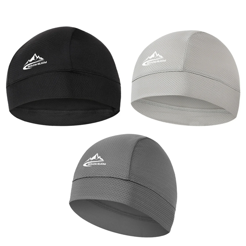 Skull Cap Helmet Liner - Sommerliche Eisseide Schnelltrocknende Atmungsaktive Mesh-Skull-Beanie-Mütze –