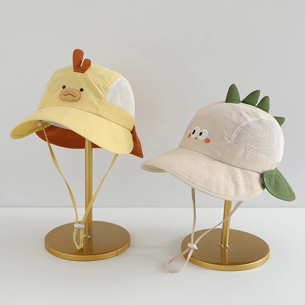 Visor Sun Hat - Niedlicher Cartoon-Baby-Strandhut mit Bären- und Hasenohren,