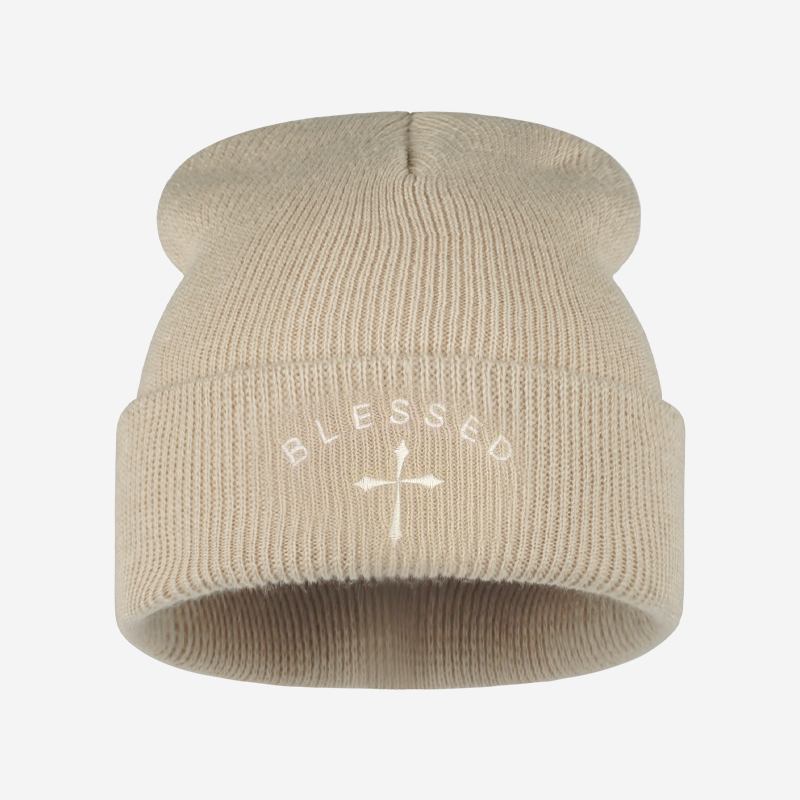 Gestickte Mütze mit gesegnetem – Beanie Cuffed Knit Bewertung und Preis
