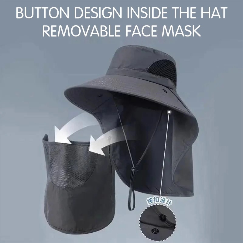 Polyester-Sonnen-Anglerhut mit – Sun Hat Wide Brim Bewertung und Preis